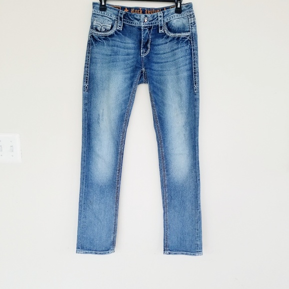 Rock Revival Lily Straight Jeans Size 28 - Picture 2 of 7